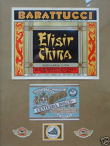 Etichette Pubblicitarie Barattucci Chieti (Centerba E China)