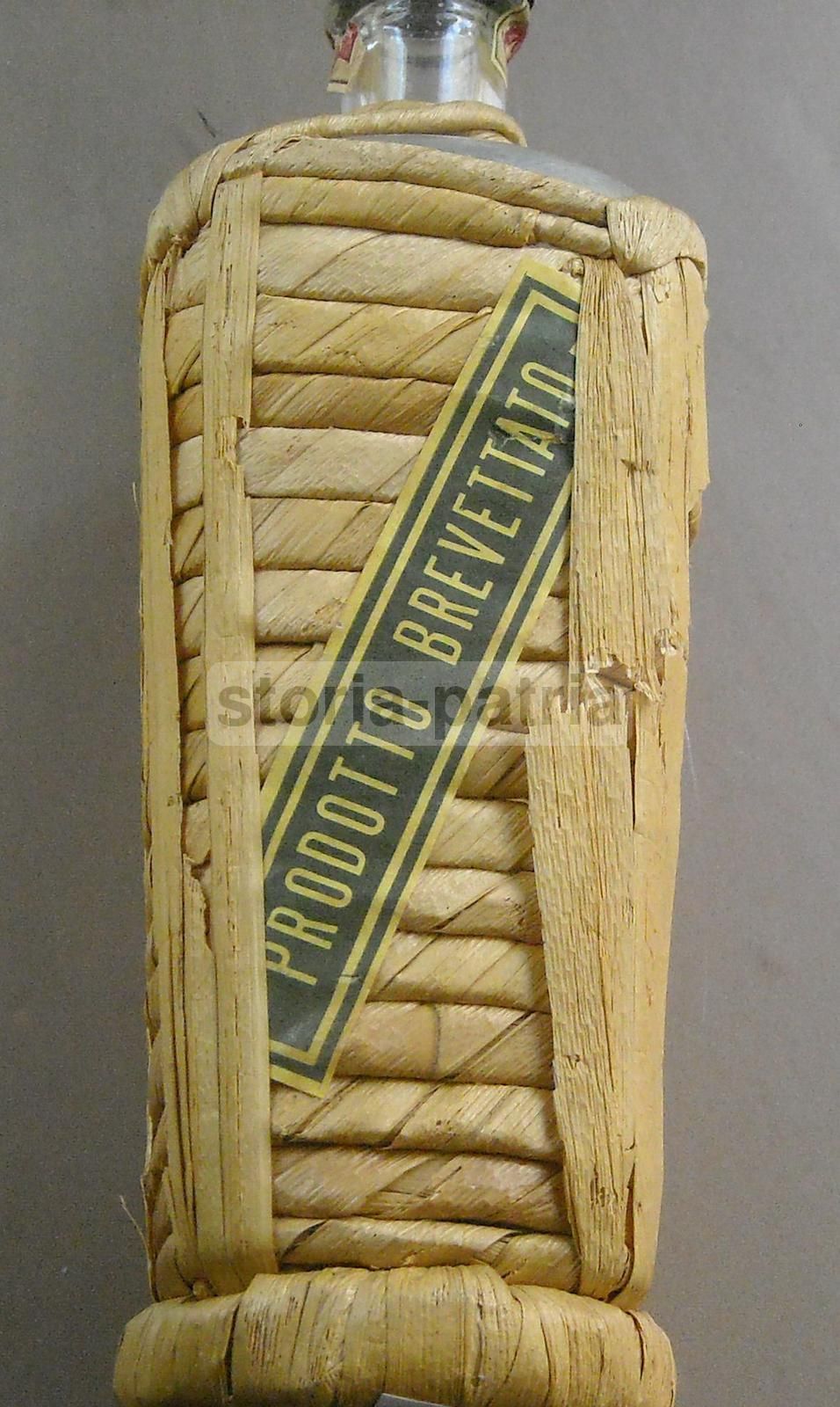 Bottiglia Impagliata Liquore Centerba Barattucci Chieti Vintage