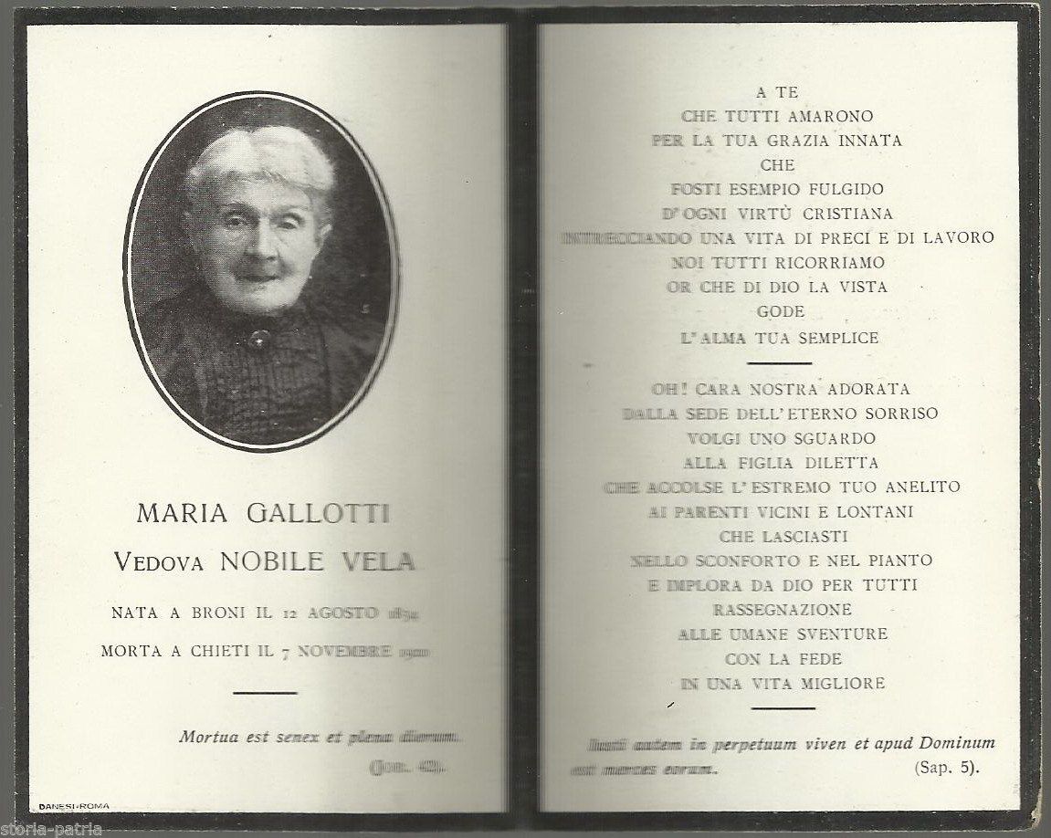 Luttino Di Maria Gallotti, Vedova Nobile Vela, Chieti 1920