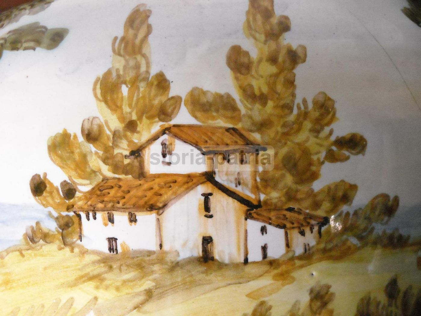 Brocca In Ceramica Di A. Desiderio Con Vedute Paesaggistiche, Chieti