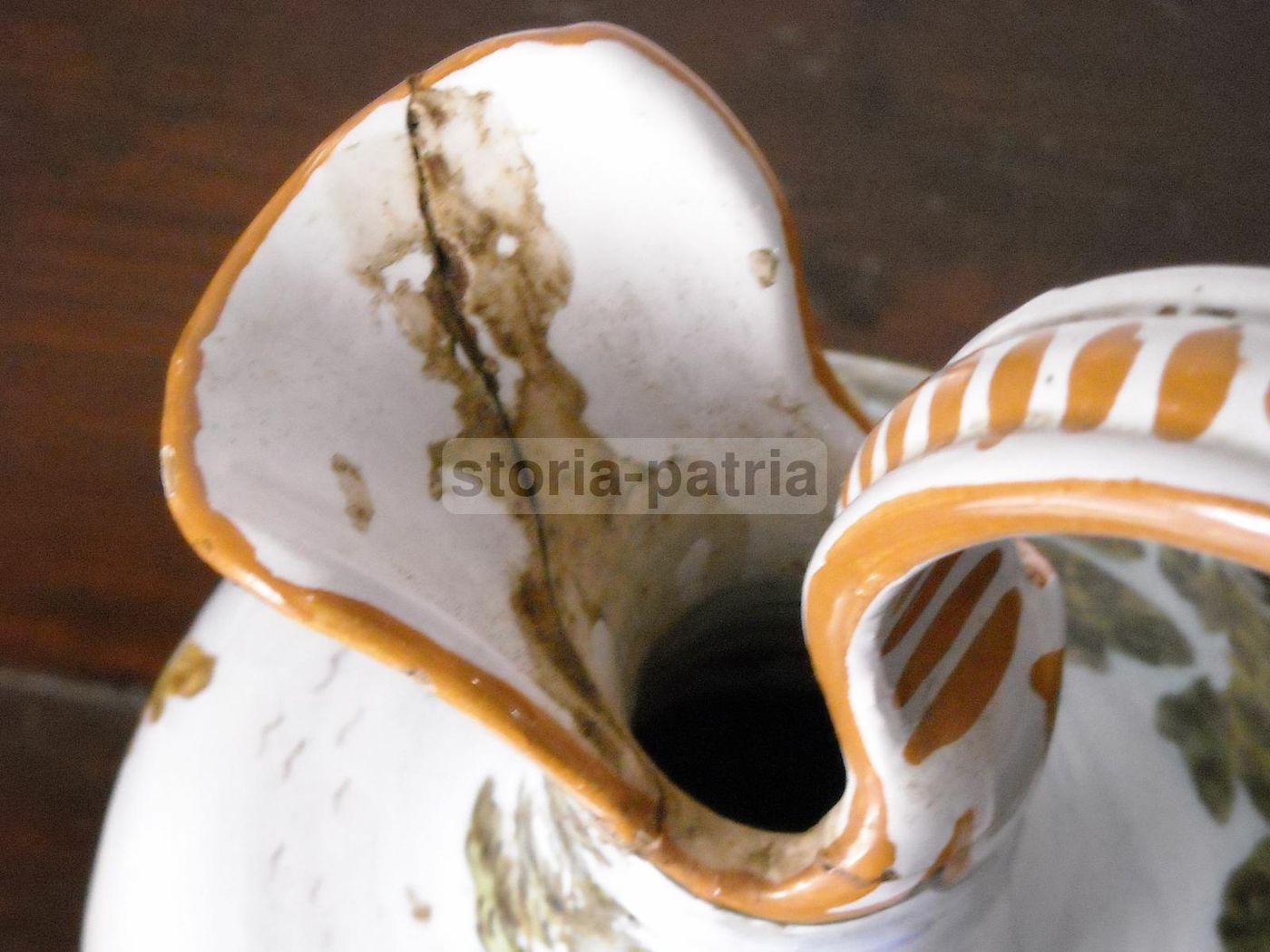 Brocca In Ceramica Di A. Desiderio Con Vedute Paesaggistiche, Chieti
