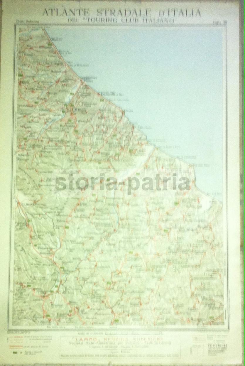 Mappa Antica Abruzzo, Chieti, Ortona, Lanciano, Vasto, Orsogna, Sulmona