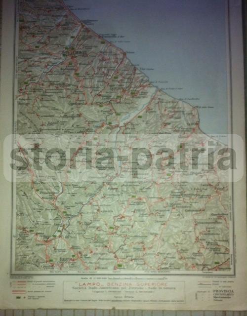 Mappa Antica Abruzzo, Chieti, Ortona, Lanciano, Vasto, Orsogna, Sulmona