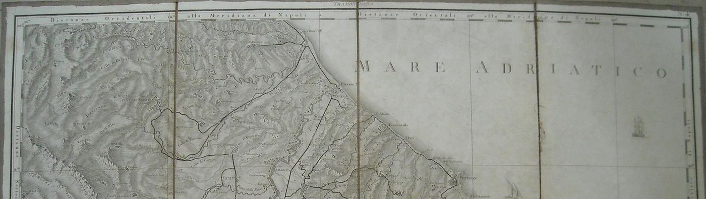 Mappa Abruzzo 1808 Rizzi Zannoni (Chieti, Pescara, Lanciano, Ortona)