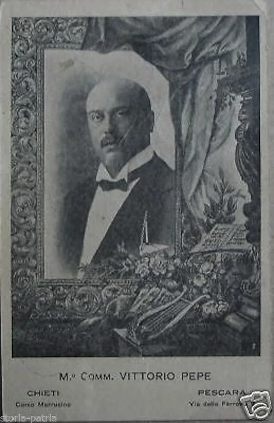 Postcard, Vittorio Pepe, Musician, Chieti-Pescara, 1930s