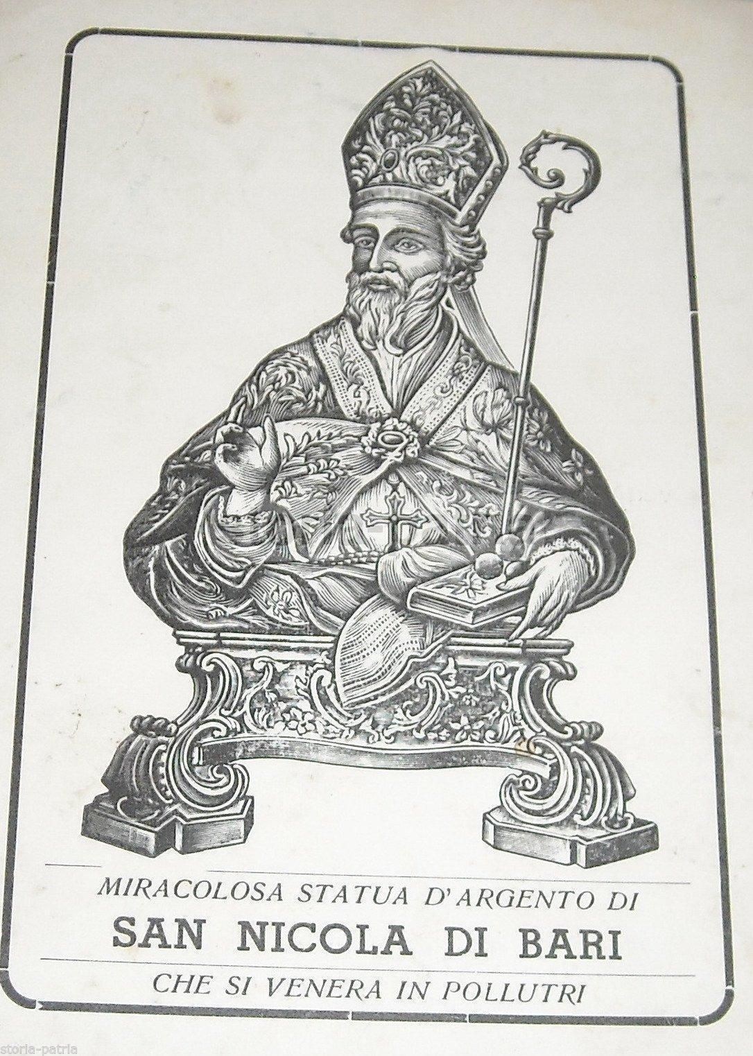 Santino San Nicola Di Bari, Pollutri (Chieti), Statua d'Argenteria, 1922