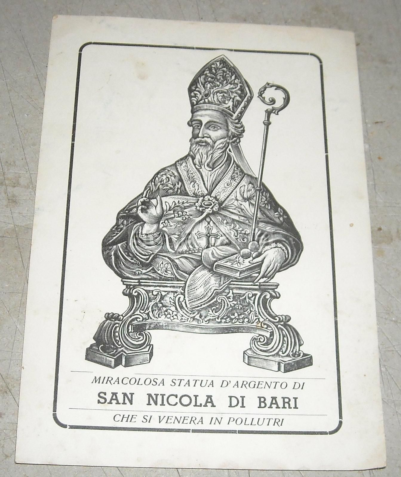 Santino San Nicola Di Bari, Pollutri (Chieti), Statua d'Argenteria, 1922
