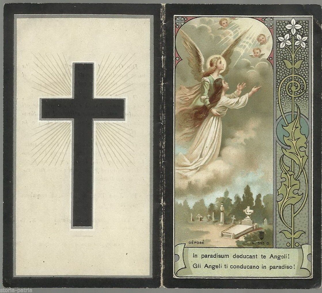 Luttino Funebre Luigi Blaga (1913), Chieti   Siena, Con Fotografia Originale
