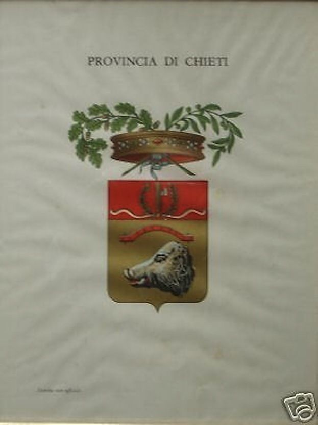 Stemma Araldico Della Provincia Di Chieti, Cromolitografia Del 1900