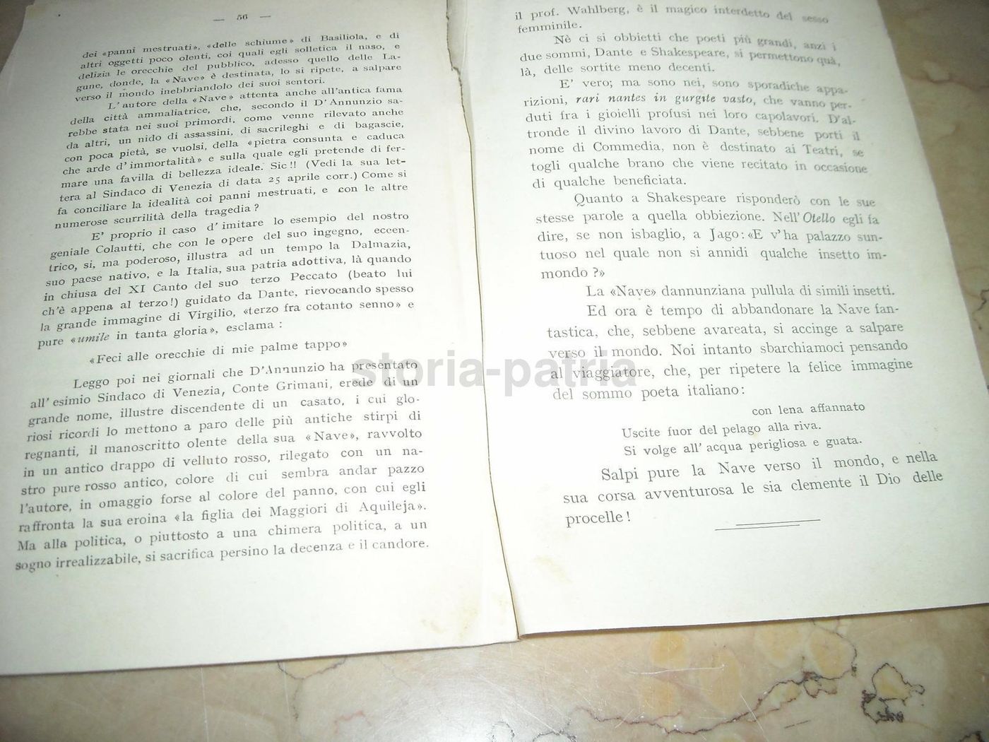 Conferenza Sulla Nave Di d'Annunzio, Spalato 1908, Forlani Trieste