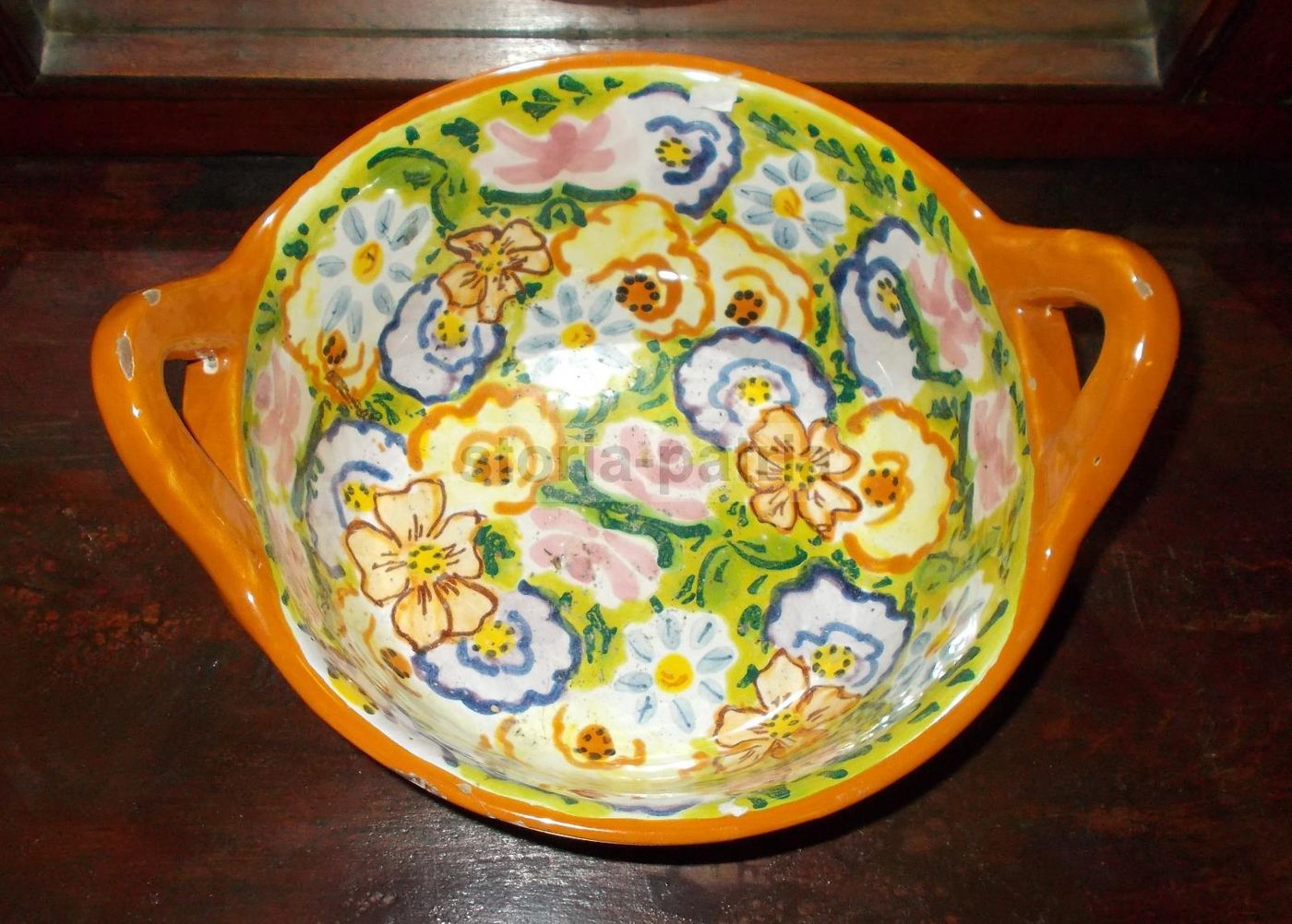 Ceramica Bontempo Fara Filiorum Petri Soprammobile Floreale Abruzzo