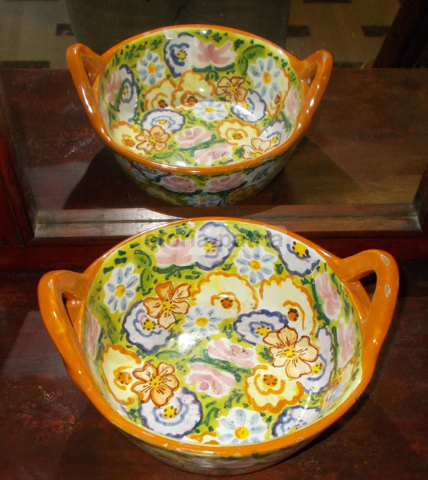 Ceramica Bontempo Fara Filiorum Petri Soprammobile Floreale Abruzzo