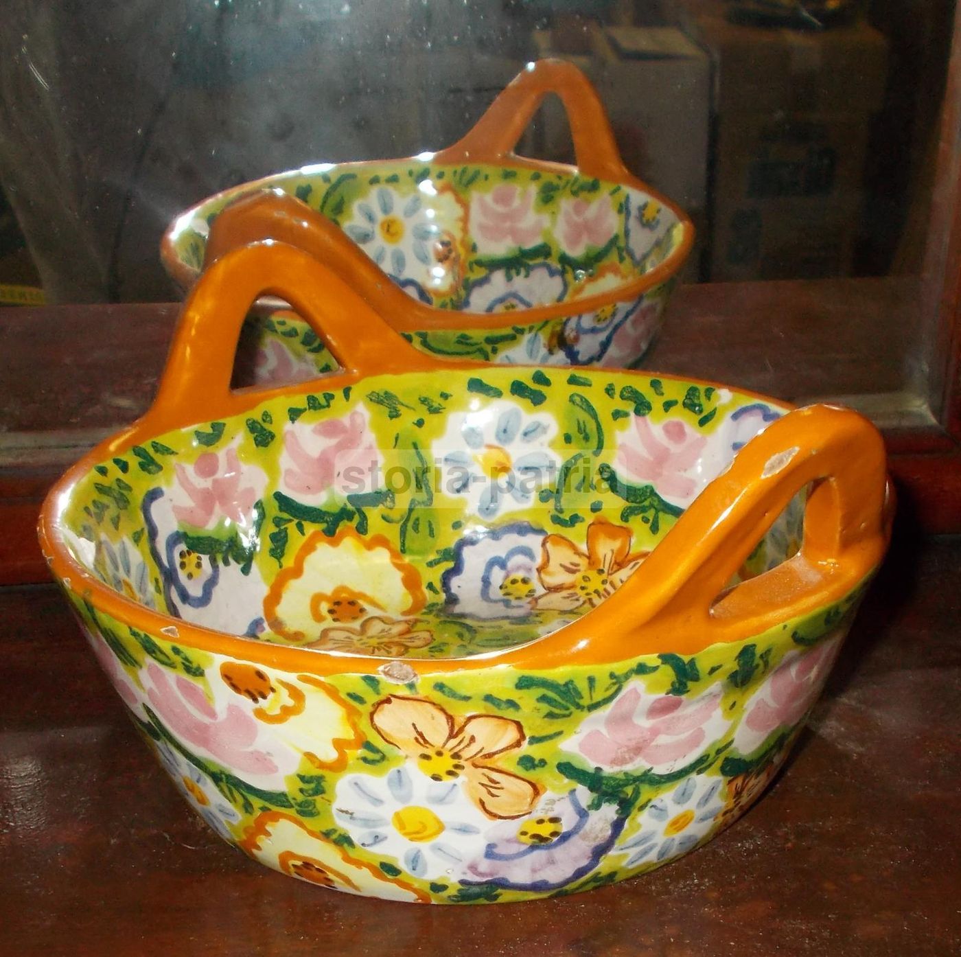 Ceramica Bontempo Fara Filiorum Petri Soprammobile Floreale Abruzzo