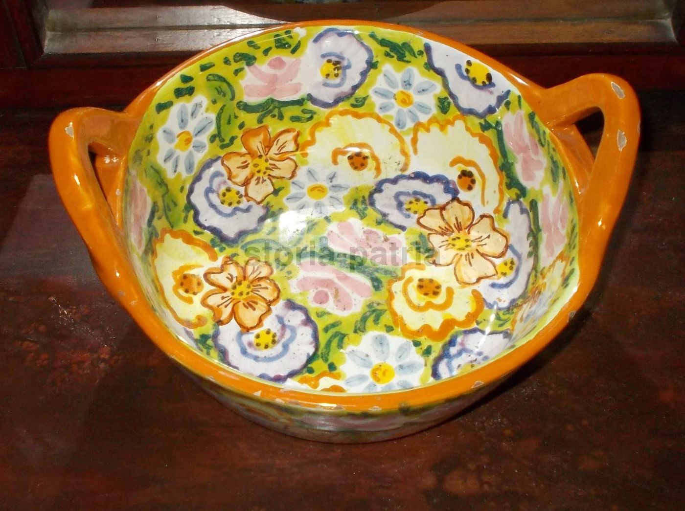 Ceramica Bontempo Fara Filiorum Petri Soprammobile Floreale Abruzzo