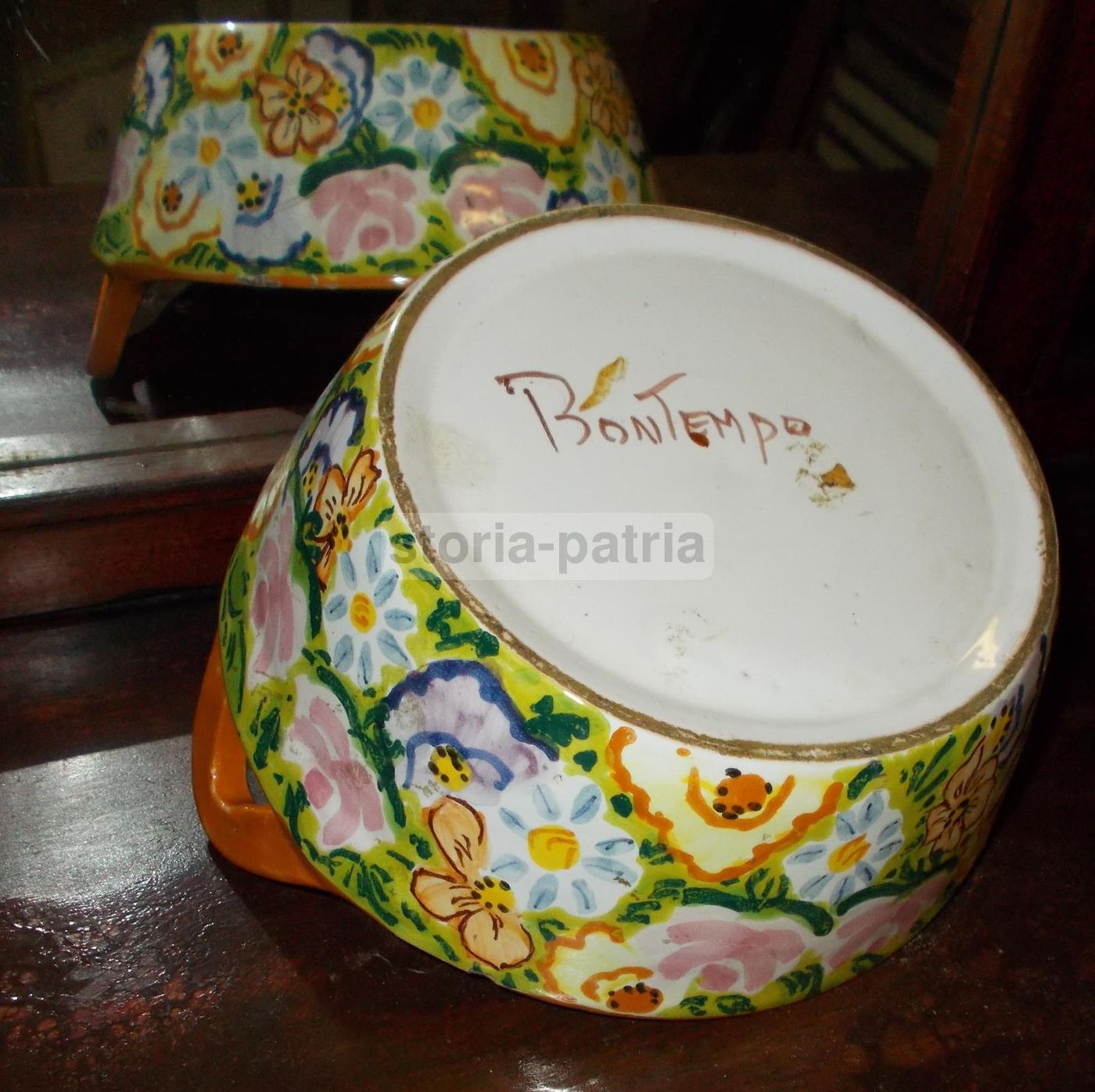 Ceramica Bontempo Fara Filiorum Petri Soprammobile Floreale Abruzzo