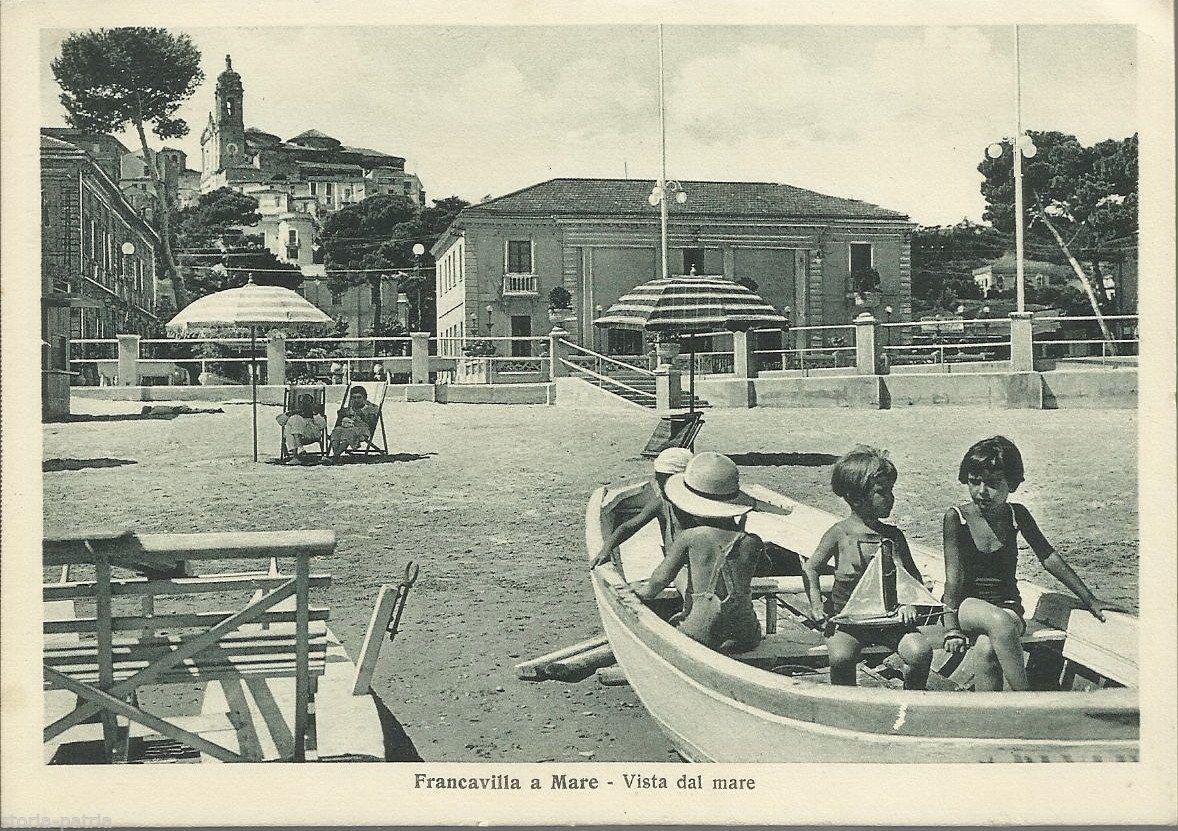 Cartolina Francavilla A Mare, Spiaggia E Ville, Anni '40, Zulli