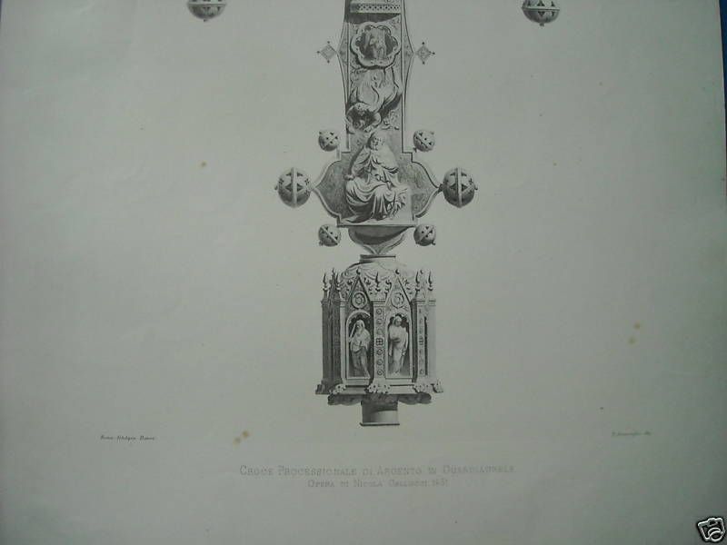Croce Processionale Di Nicola Gallucci A Guardiagrele (1431), Stampa Del XIX Secolo