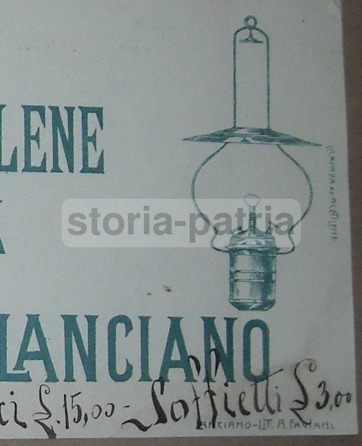 Volantino Pubblicitario Antico Acetilene Lanciano Luigi Maiella