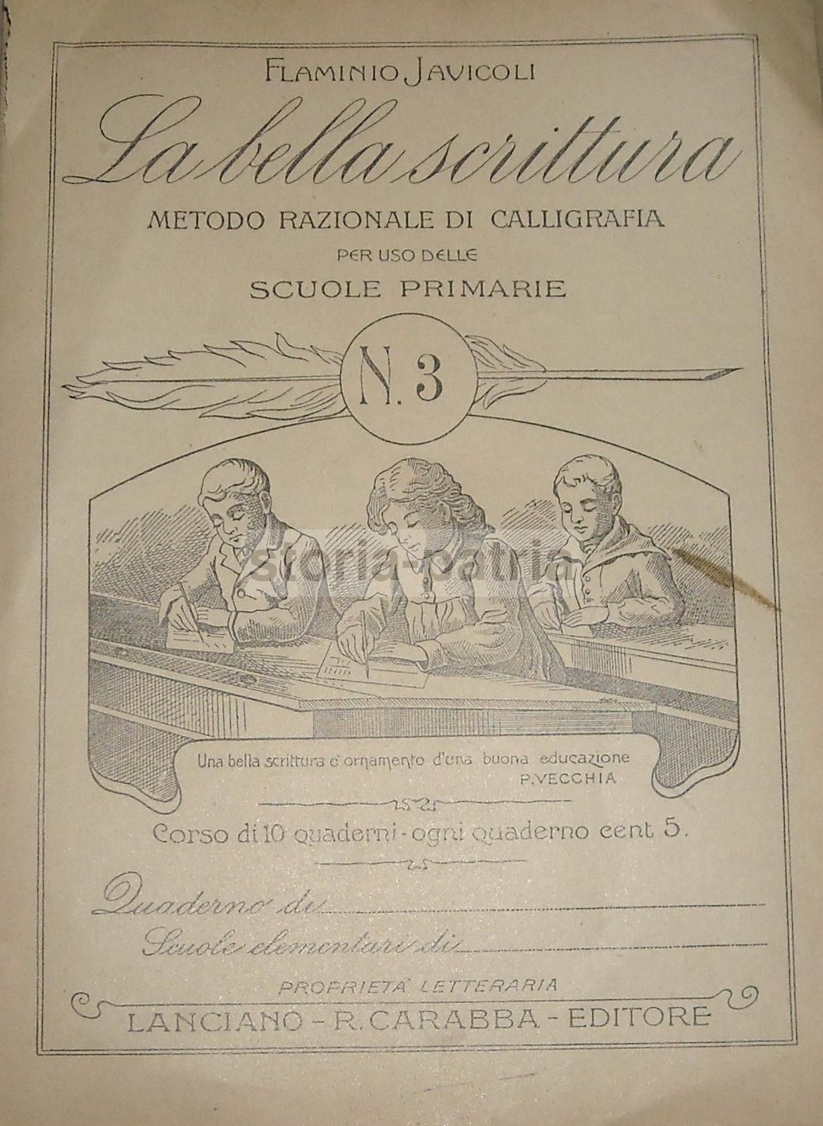 La Bella Scrittura Di Javicoli: Metodo Di Calligrafia, Lanciano Primo '900