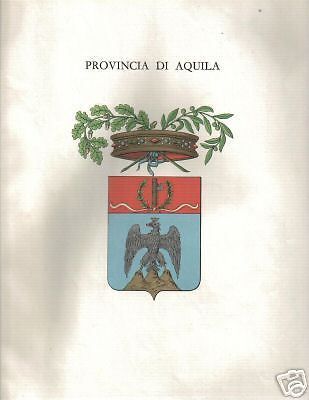 Stemma Araldico Della Provincia Dell'Aquila, Cromolitografia, 1900