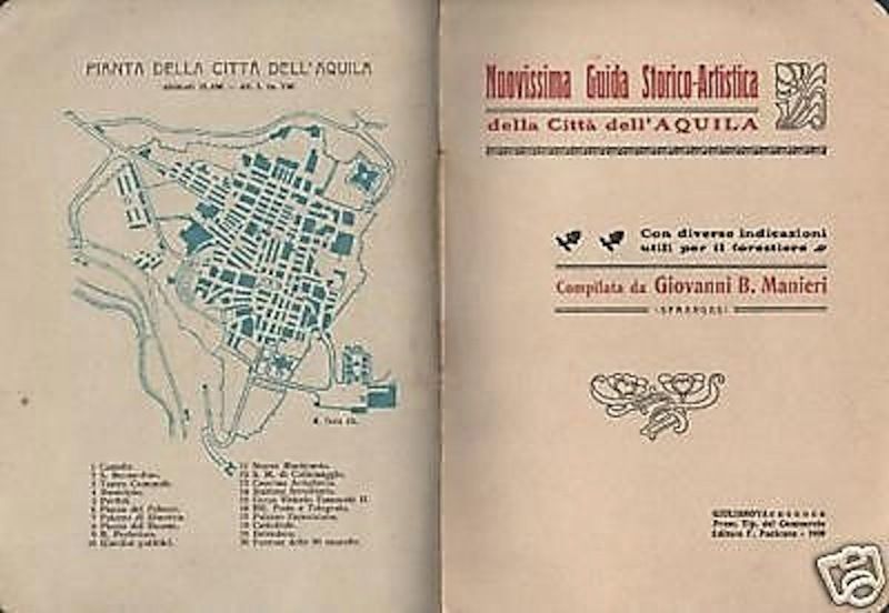 Guida Storica L'Aquila 1909 Manieri Paganica Arte Abruzzo