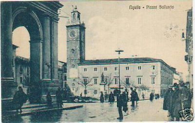 Piazza Sallustio, L'Aquila: Cartolina Animata Dei Primi Del '900
