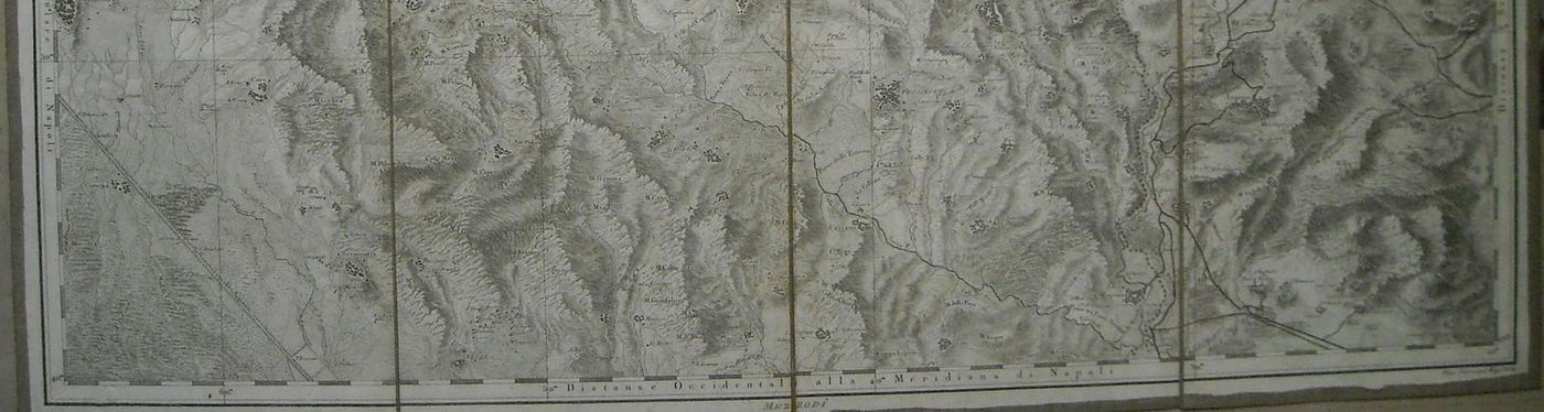 Mappa Antica Abruzzo, Marsica, Fucino, Sora, Velletri, Palestrina (1804)