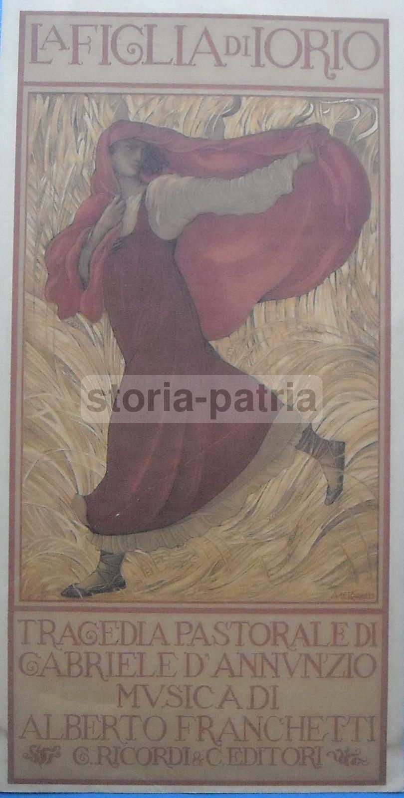 La Figlia Di Iorio d'Annunzio Franchetti Manifesto De Karolis 1900