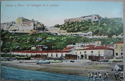 Ortona A Mare: Cartolina Antica, 1900. Porto, Spiaggia E Castello