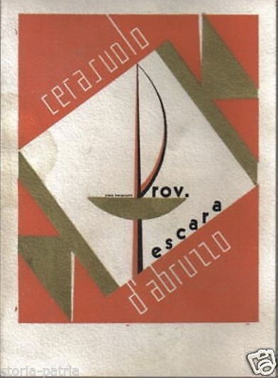 Etichetta Vino Cerasuolo d'Abruzzo Nicola De Arcangelis Futurismo Anni '30