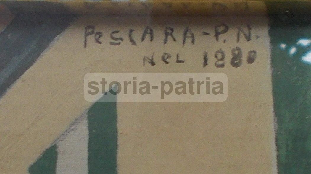 Dipinto Pescara Porta Nuova, Pietro Ciglia, 1950, Abruzzo Folkloristico