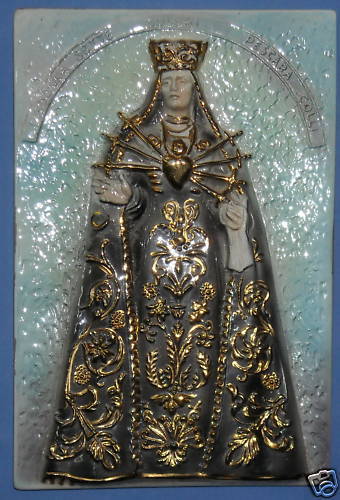 Placca In Ceramica Madonna Addolorata, Pescara Colli, Abruzzo, XX Secolo