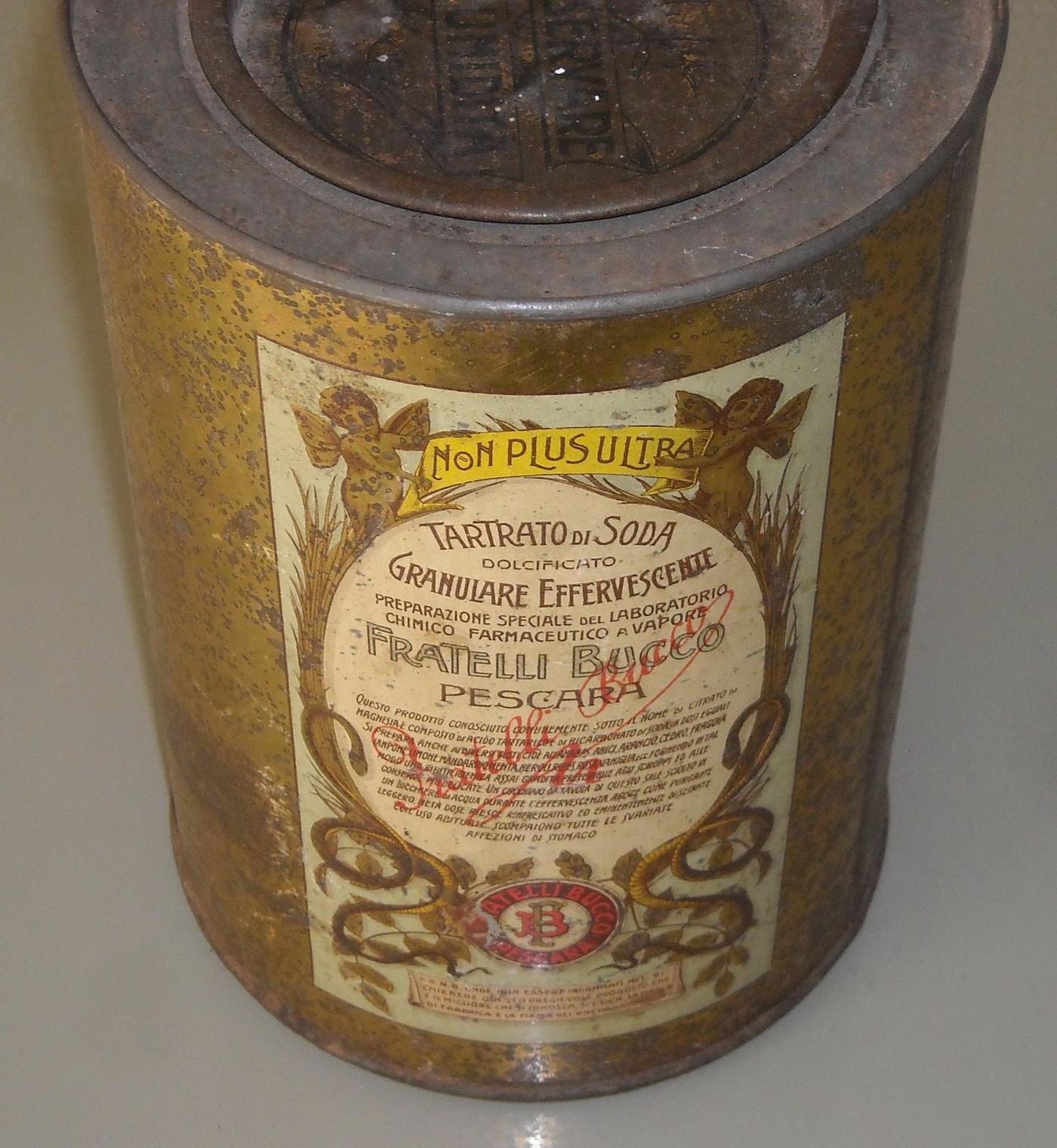 Latta Pubblicitaria Fratelli Bucco Pescara, Stile Liberty, Circa 1900