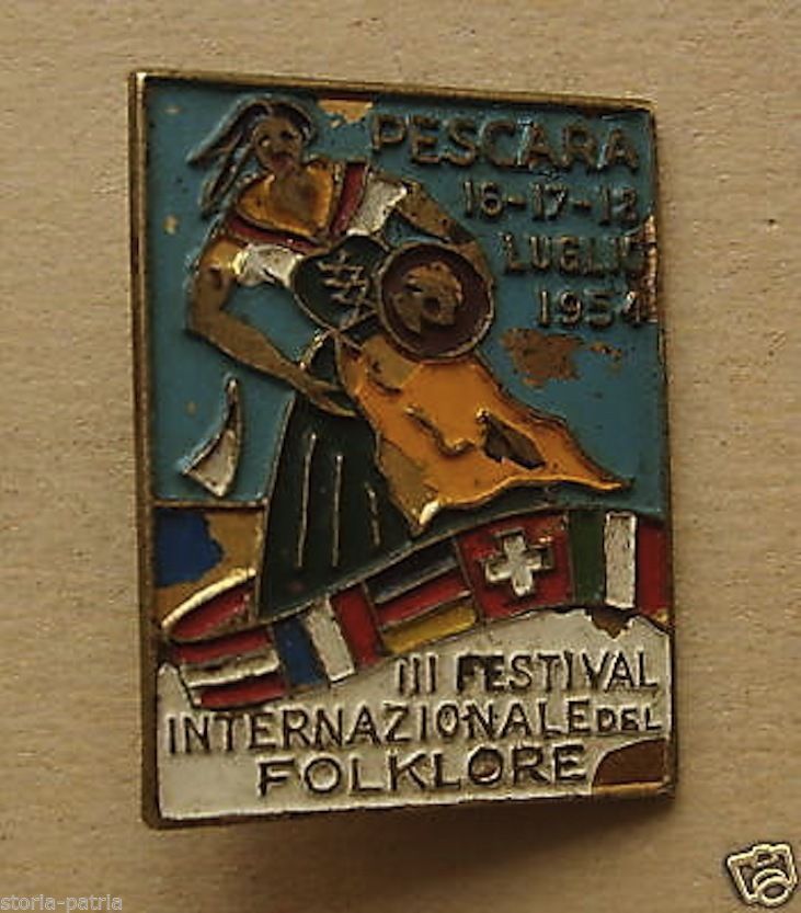 Distintivo III Festival Internazionale Del Folklore, Pescara 1954