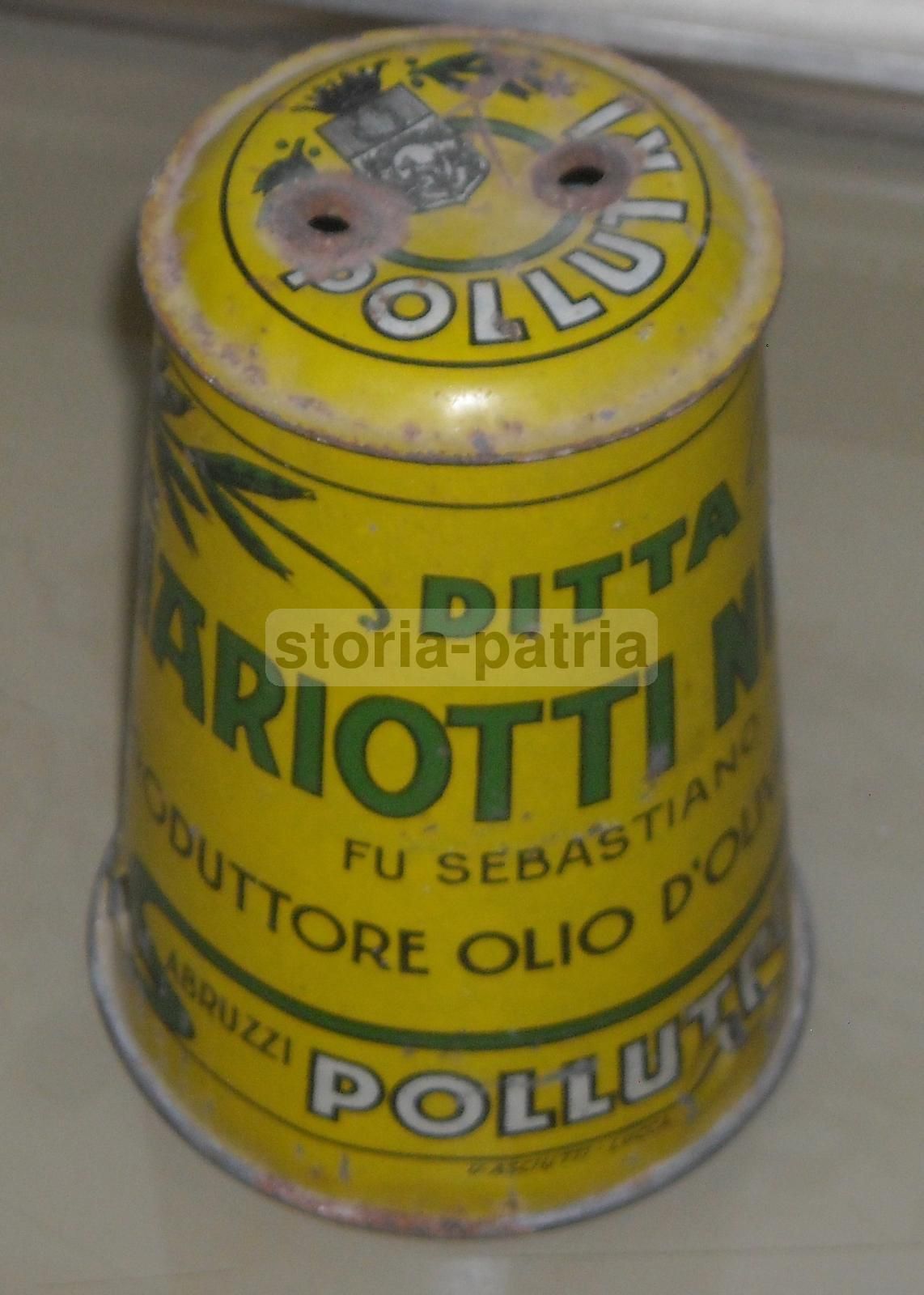 Latta Pubblicitaria Oleificio Mariotti, Pollutri (Abruzzo), Anni '30