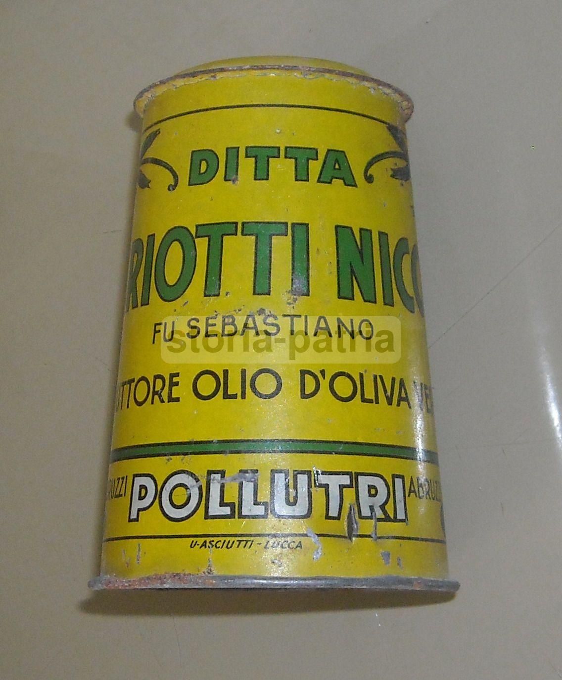 Latta Pubblicitaria Oleificio Mariotti, Pollutri (Abruzzo), Anni '30