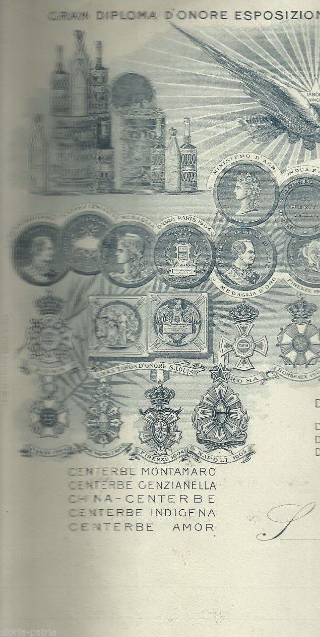 Distilleria Pascale Popoli Abruzzo: Carta Intestata Litografica, 1900 Circa