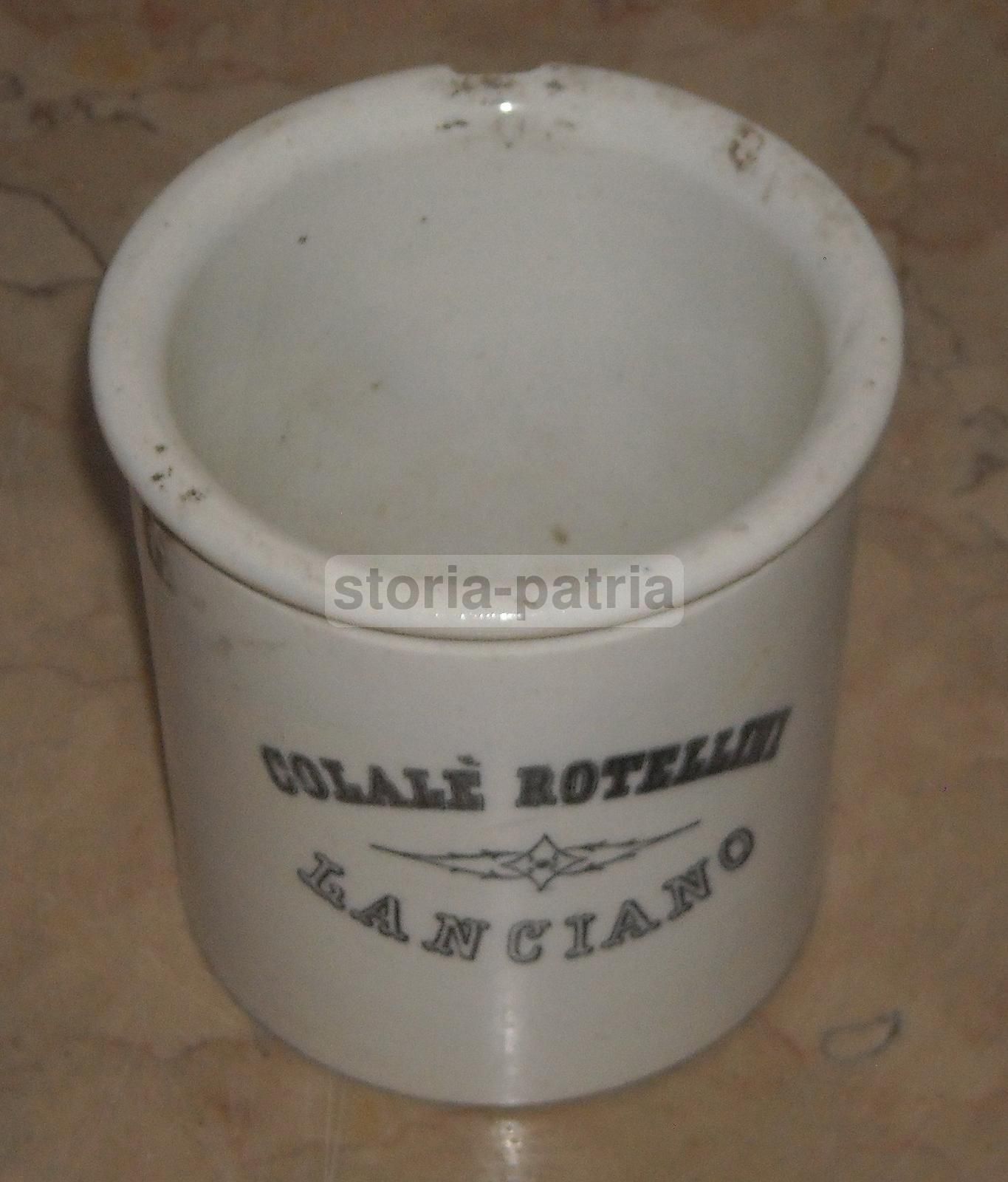 Antico Vasetto In Ceramica Pubblicitaria Colalè, Lanciano, Abruzzo, Circa 1900