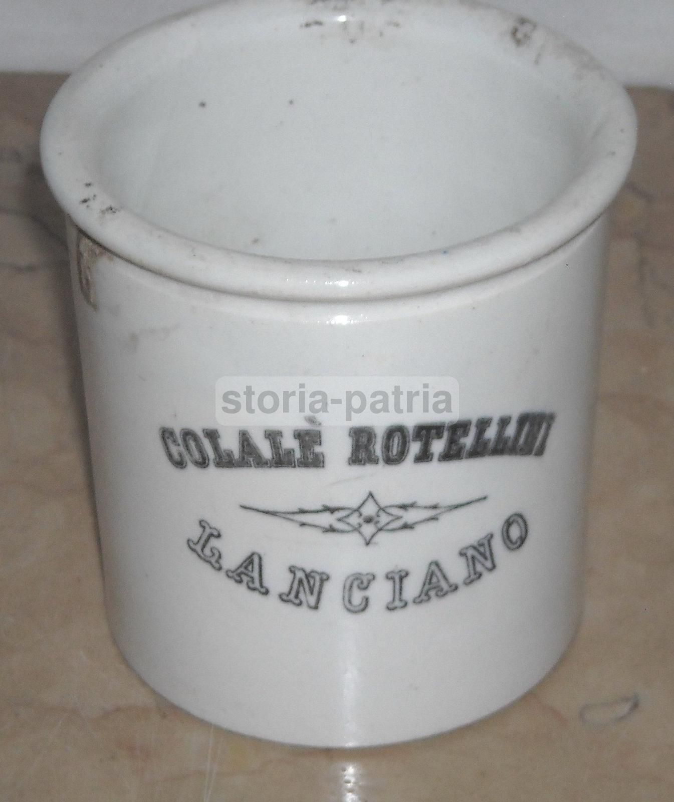 Antico Vasetto In Ceramica Pubblicitaria Colalè, Lanciano, Abruzzo, Circa 1900