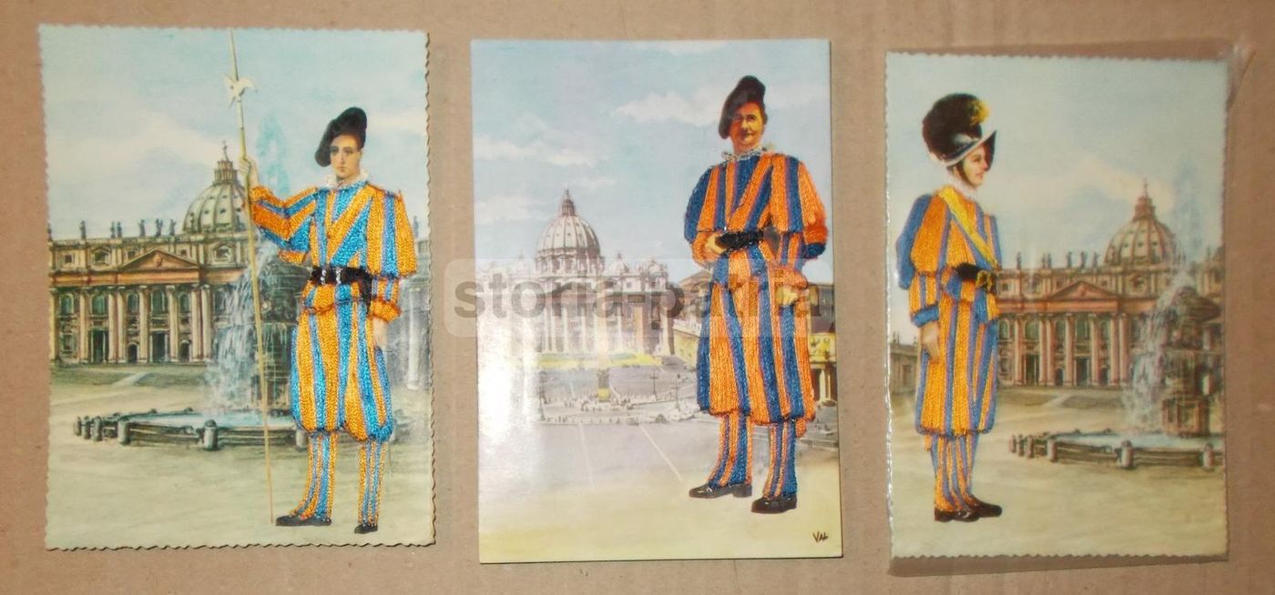 Cartolina Ricamata Scanno Costume Tradizionale Abruzzese Anni '50