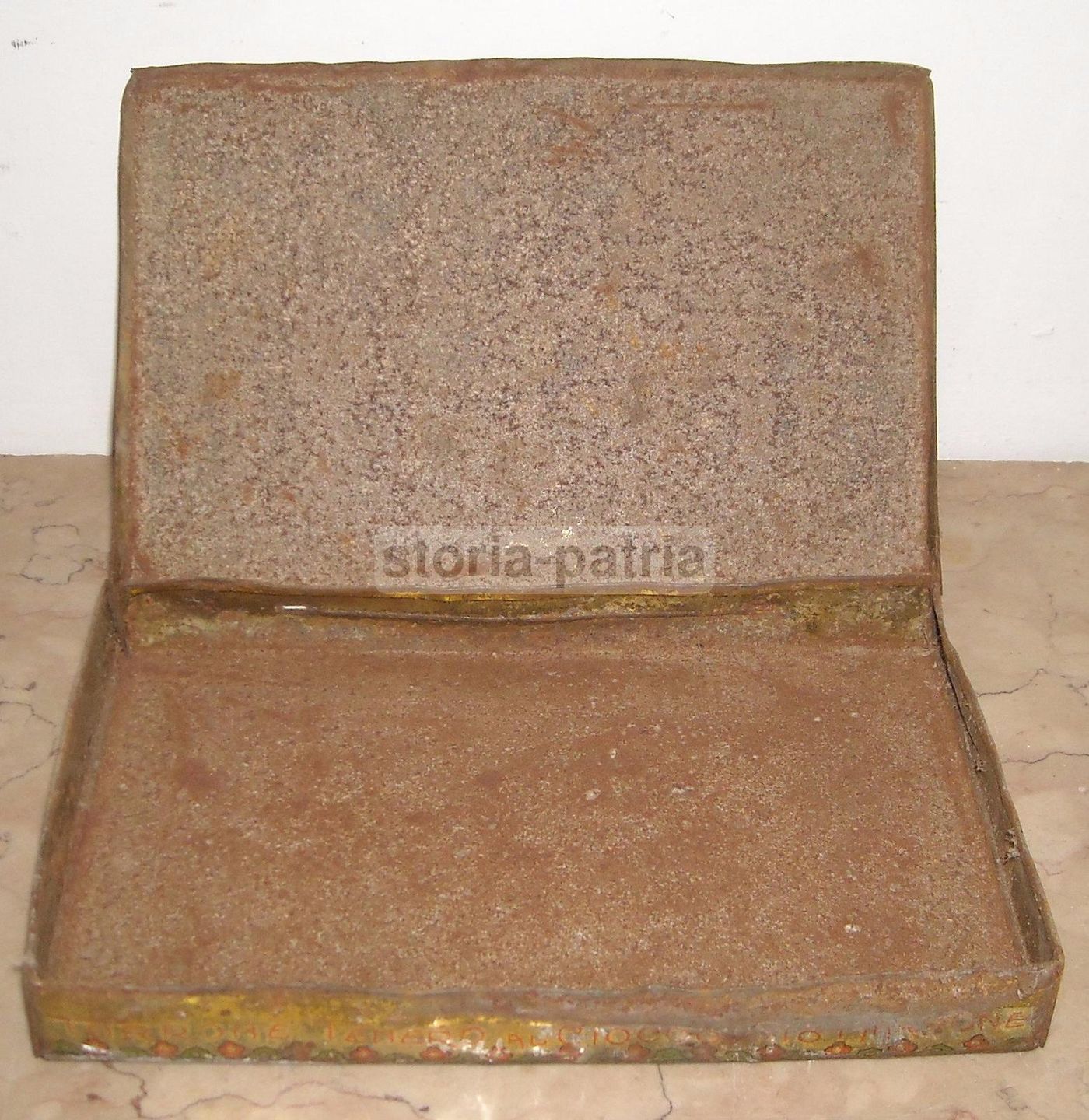 Scatola In Latta Pubblicitaria F. Marcone & Figli, Sulmona