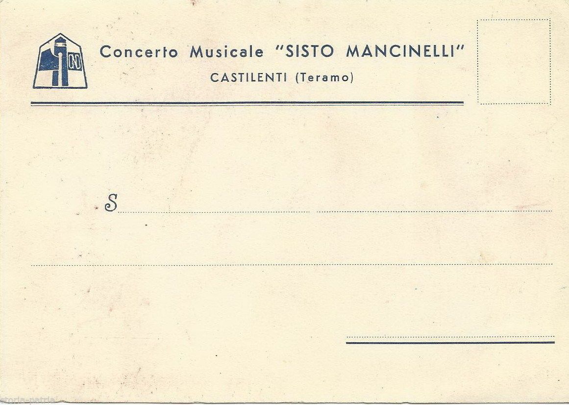 Cartolina Concerto Musicale Sisto Mancinelli, Castilenti (Teramo)