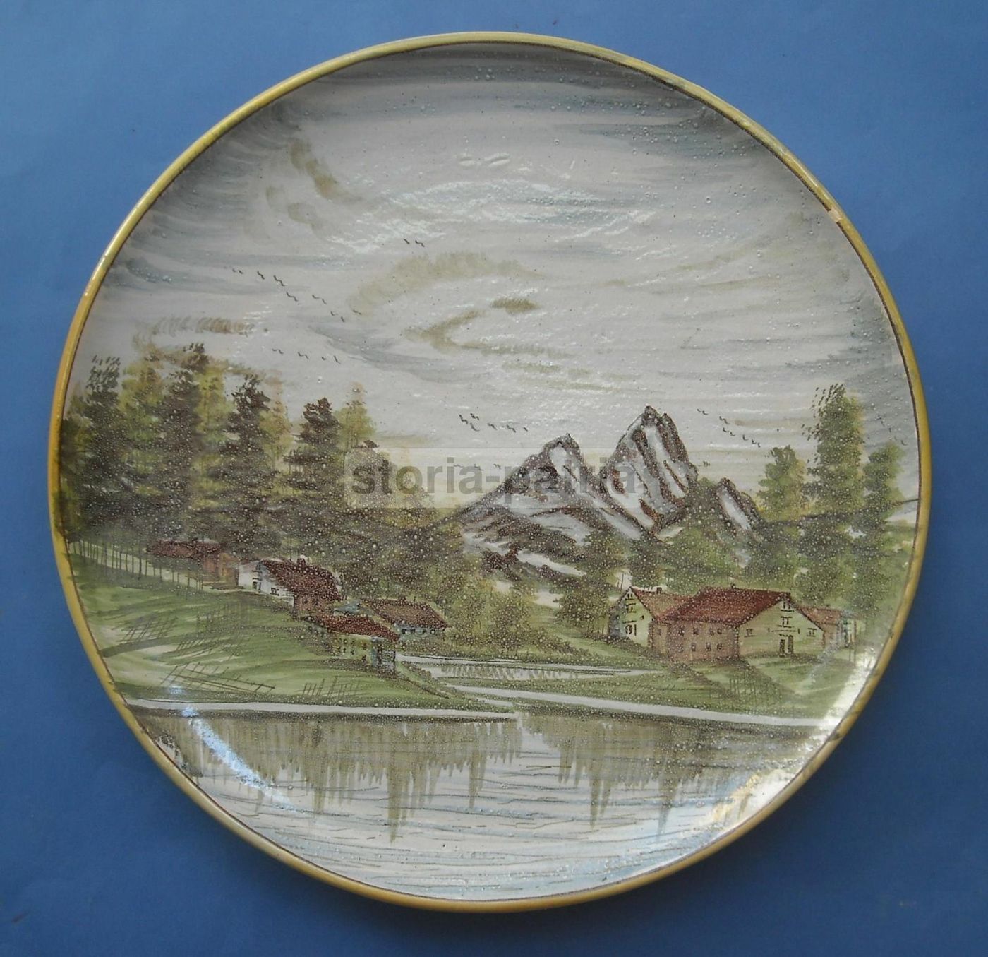 Piatto In Ceramica Fuina, Giulianova: Veduta Paesaggistica Dell'Abruzzo