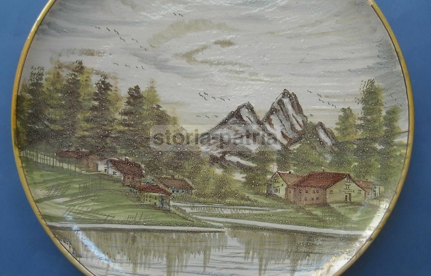 Piatto In Ceramica Fuina, Giulianova: Veduta Paesaggistica Dell'Abruzzo
