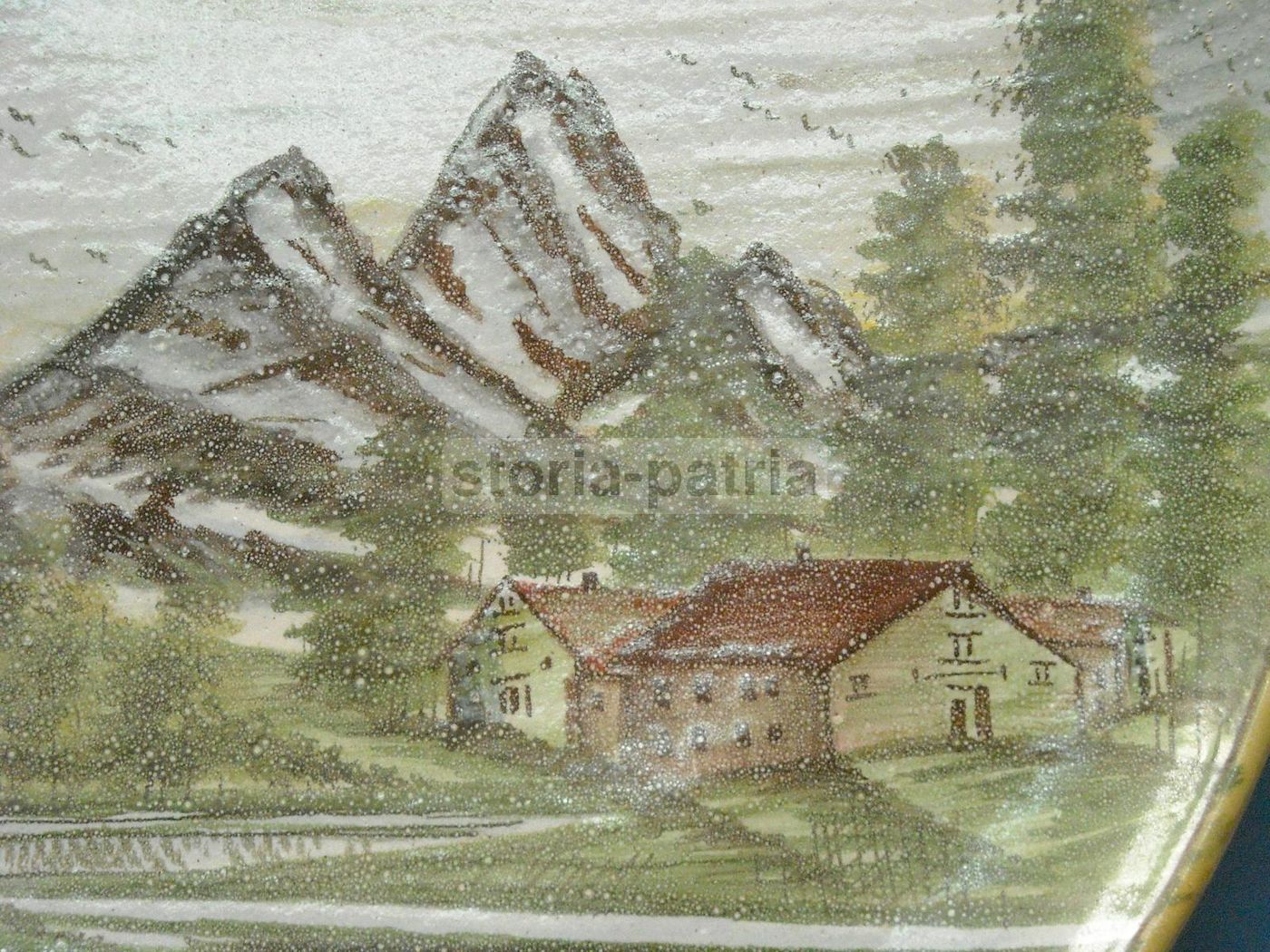 Piatto In Ceramica Fuina, Giulianova: Veduta Paesaggistica Dell'Abruzzo