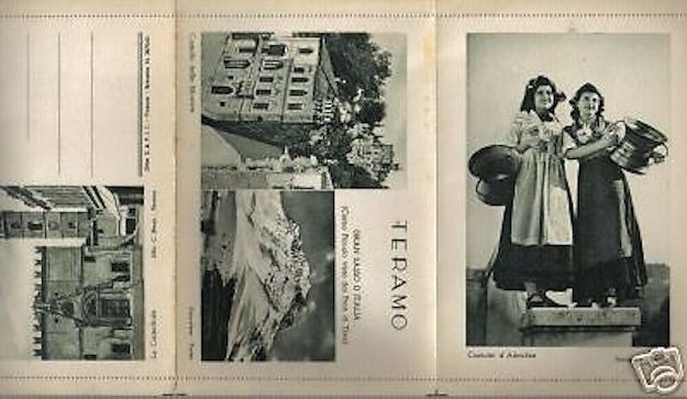 Lettera Illustrata Teramo Anni '30: Cattedrale, Gran Sasso E Costumi