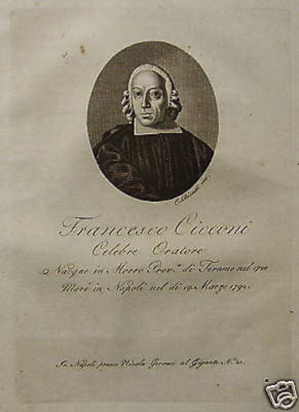 Francesco Cicconi: Incisione Originale Del XIX Secolo (Teramo, Abruzzo)