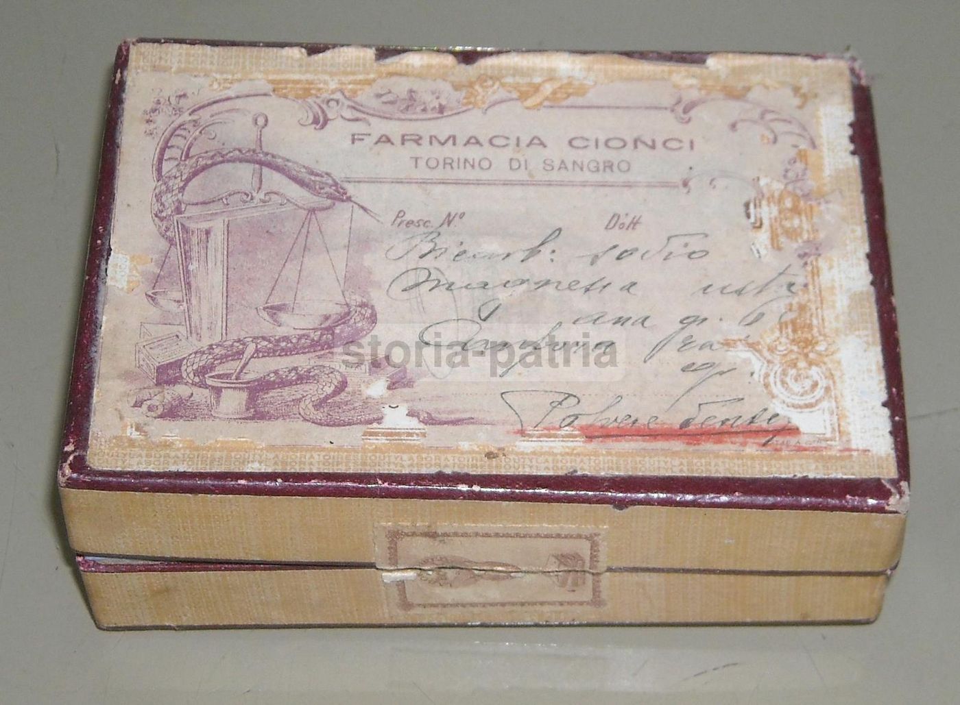 Antica Scatola Farmacia Cionci Torino Di Sangro Abruzzo Inizio 900