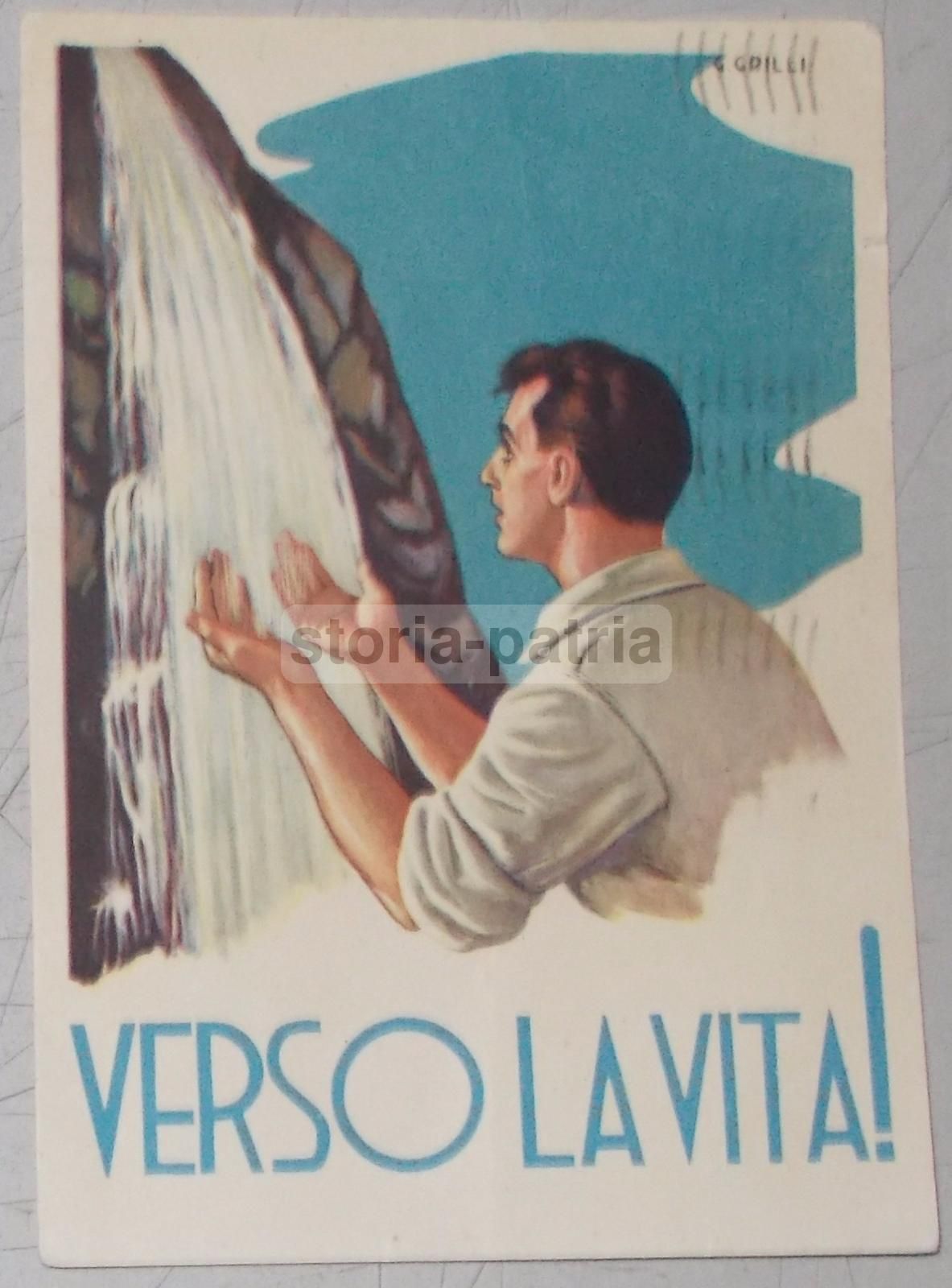 Cartolina Propagandistica Gioventù Cattolica, G. Grilli, Anni '30 '40