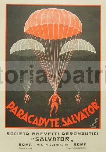 Pubblicità Paracadute Salvator 1928 Stampa Originale Aeronautica